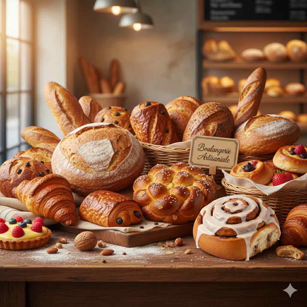 美味しいパンの盛り合わせ